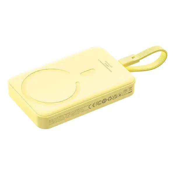 Універсальна мобільна батарея Baseus Magnetic Mini 10000mAh, 30W Yellow (P1002210BY23-00) - фото 4