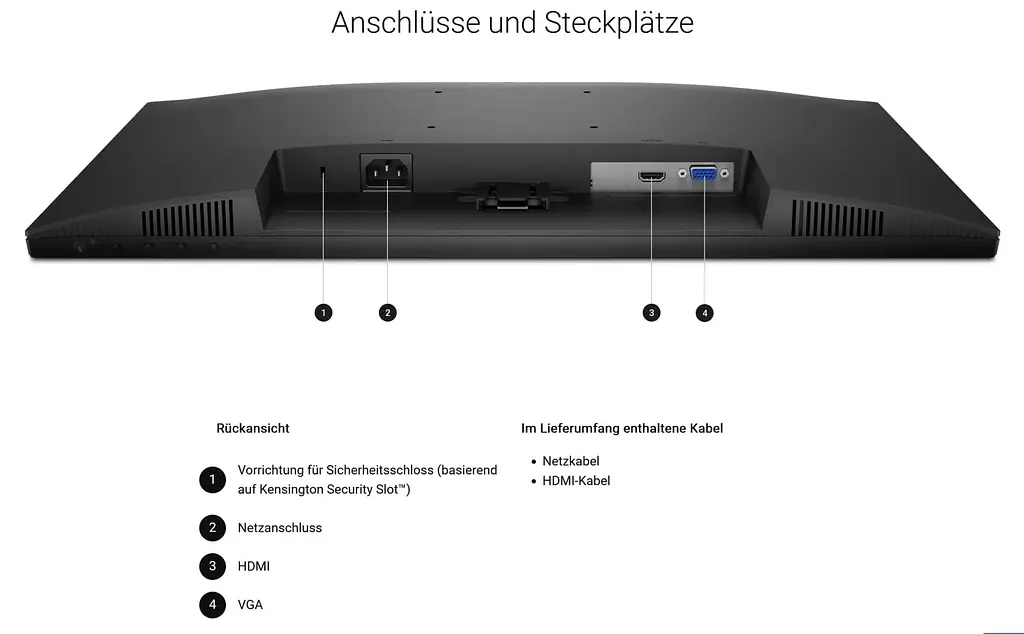 Монитор Dell 23.8" SE2425HM D-Sub HDMI IPS 100Hz teh0014149 - фото 4