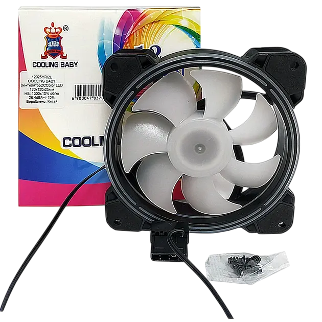 Вентилятор Cooling Baby 12025HRI2L ARGB Black - фото 3