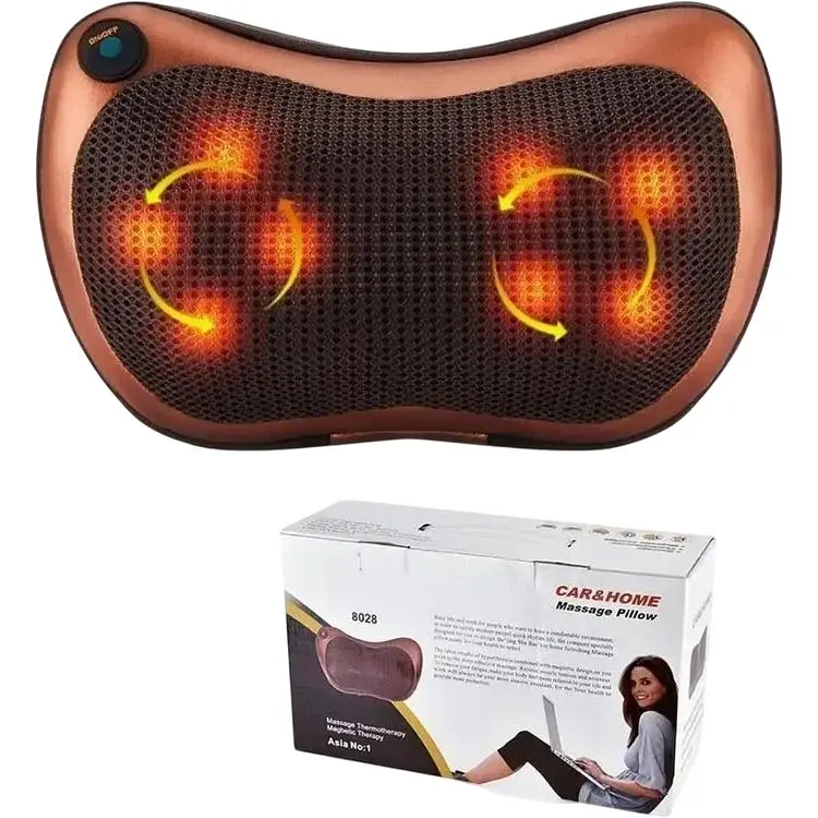 Автомобільний масажер-подушка для шиї XPRO Massage pillow CHM-8028 роликовий коричневий (MER-13123_329) - фото 6