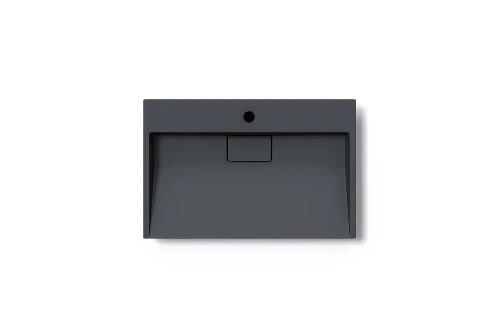 Умивальник VBI Este підвісний з отвором під змішувач 70x46 см black VBI-019911 - фото 3