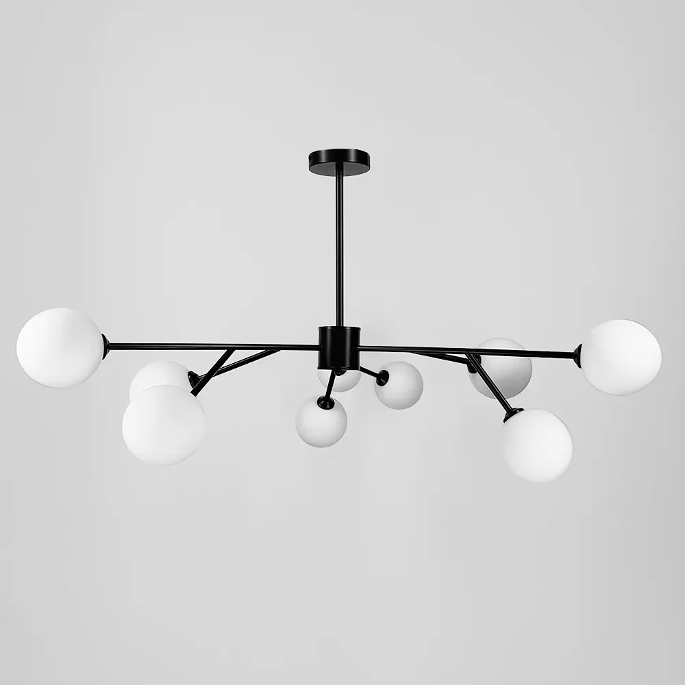 Потолочная черная люстра Grand Bunch на 9 плафонов Line.F AOC 20/9 BK - фото 3