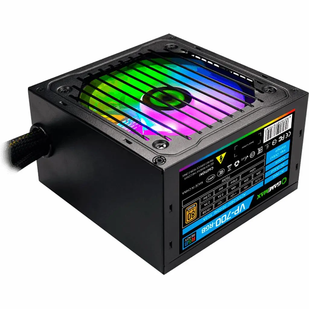 Блок живлення GameMax 700W 80+ (VP-700-RGB) Black Б/в - фото 5