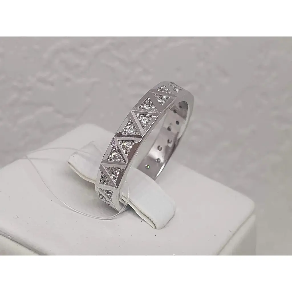 Срібне кільце Qvaliz з фіанітами. 901-00237 19 - фото 3