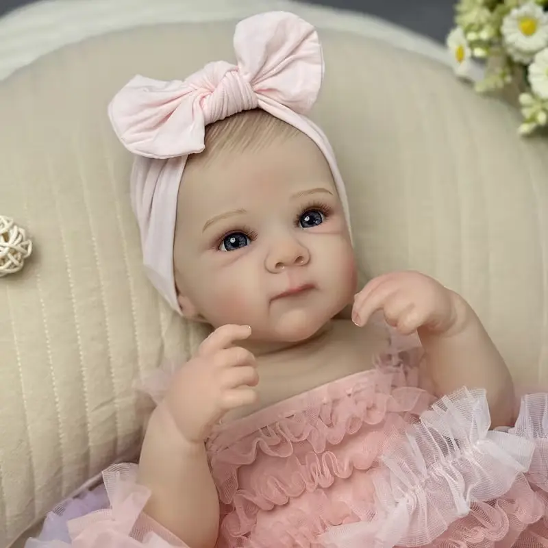 Лялька Реборн 48 см вініловая, реалістичний пупс у сукні принцеси Doll Reborn Baby Born К0100801 - фото 6