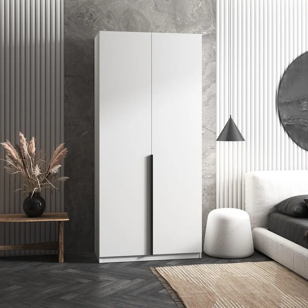 Шафа для одягу Vays M-27, з штангою та полицями, ЛДСП, 100×50×220 см - для спальні, вітальні, передпокою - фото 5