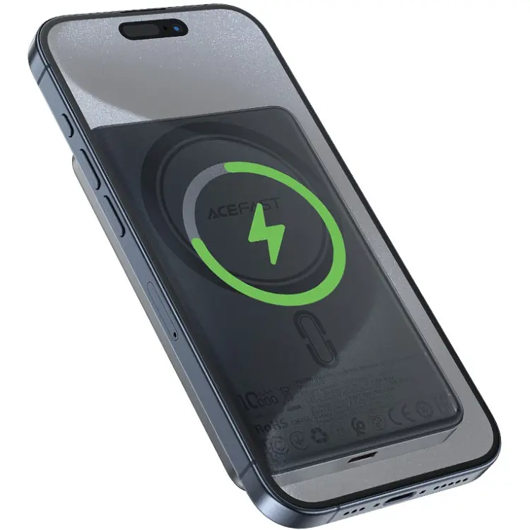 УМБ Acefast Magnetic Wireless 10000mAh 20W PD,QC 3.0, QI 15W M12 Black - фото 5