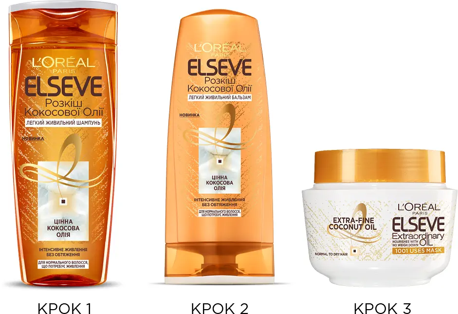 Маска L’Oréal Paris Elseve Роскошь кокосового масла для нормальных и сухих волос 300 мл - фото 4