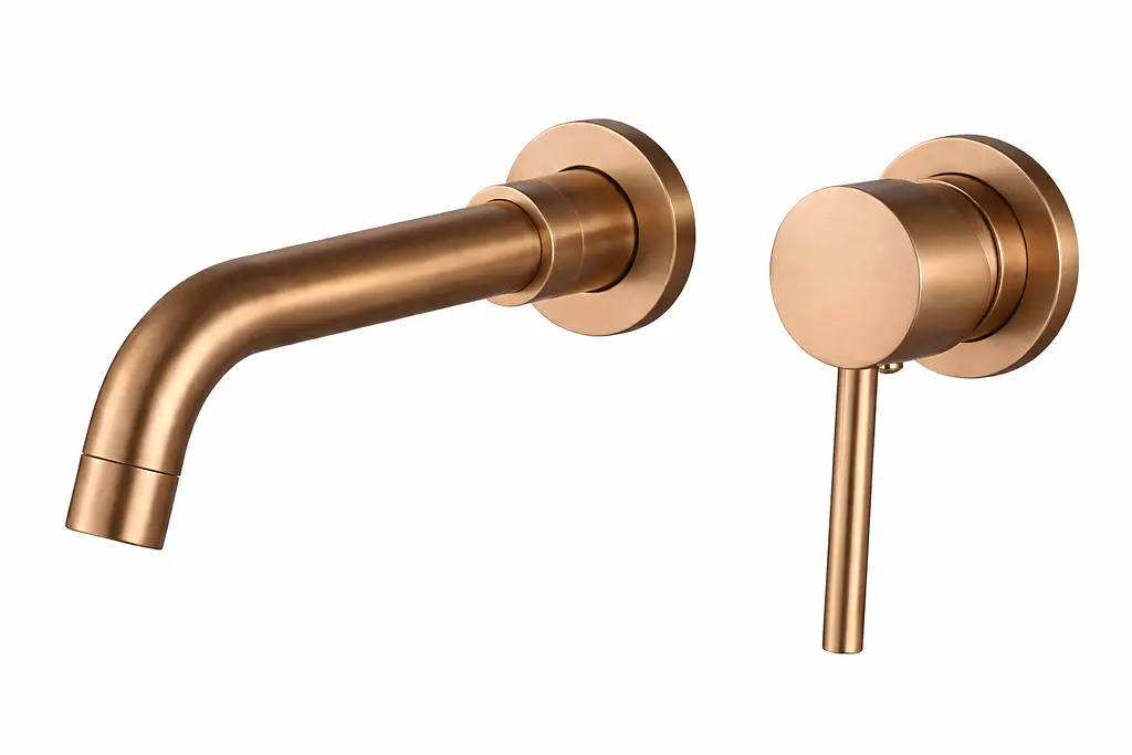 Змішувач для умивальника VBI Milano Long прихованого монтажу brushed copper VBI-050103BC