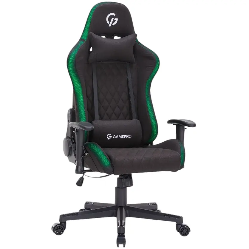 Игровое кресло GamePro RGB Size L Fabric Black (GC700FB) - фото 7