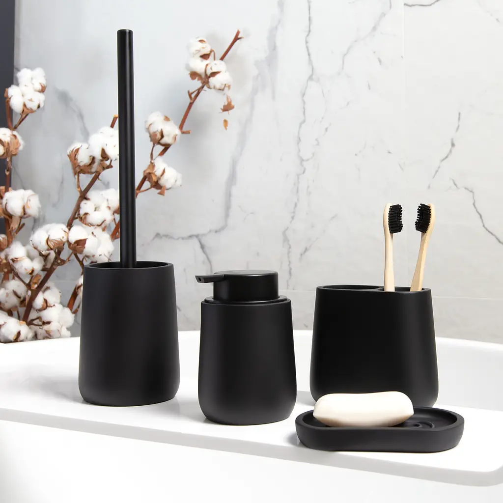 Набор аксессуаров для ванной комнаты My Home MVM-13 черный (MVM-MH-13 BLACK) - фото 5