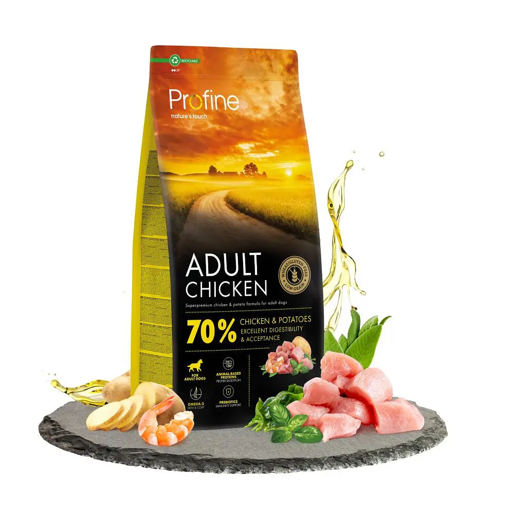 Корм сухой Profine Chicken and Potatoes для взрослых собак всех пород, с курицей и картофелем, 12 кг - фото 6