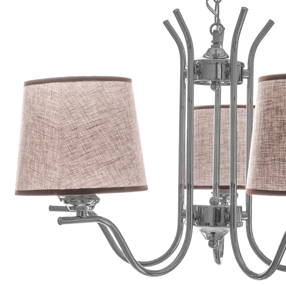 Люстра подвесная Brille прованс с абажуром E27 60W CH (BKL-657S/5) - фото 2