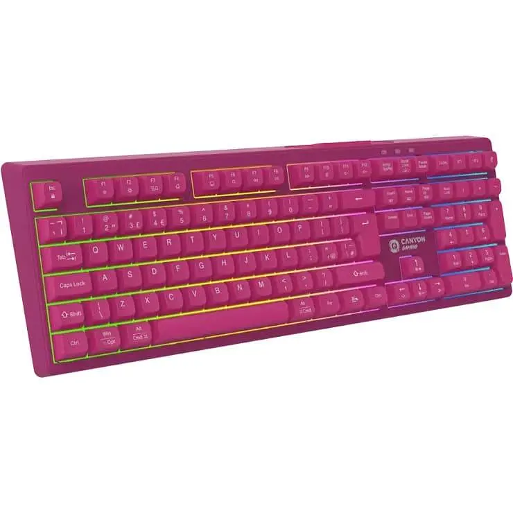Клавіатура Canyon CND-SKBW2 105keys 2.4G+Bluetooth battery 2000mAh RGB Black (CND-SKBW2) - фото 3