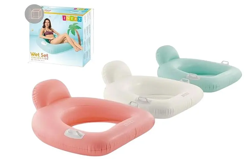 Надувний плотик-крісло для плавання Intex Wet Set 56801 розмір 102x97x43 см
