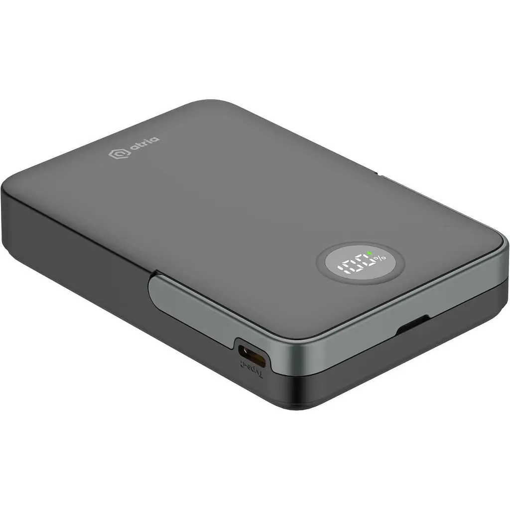 Павербанк ATRIA Black 10 000 mAh / 15 Вт (WPD-W57B) - фото 7