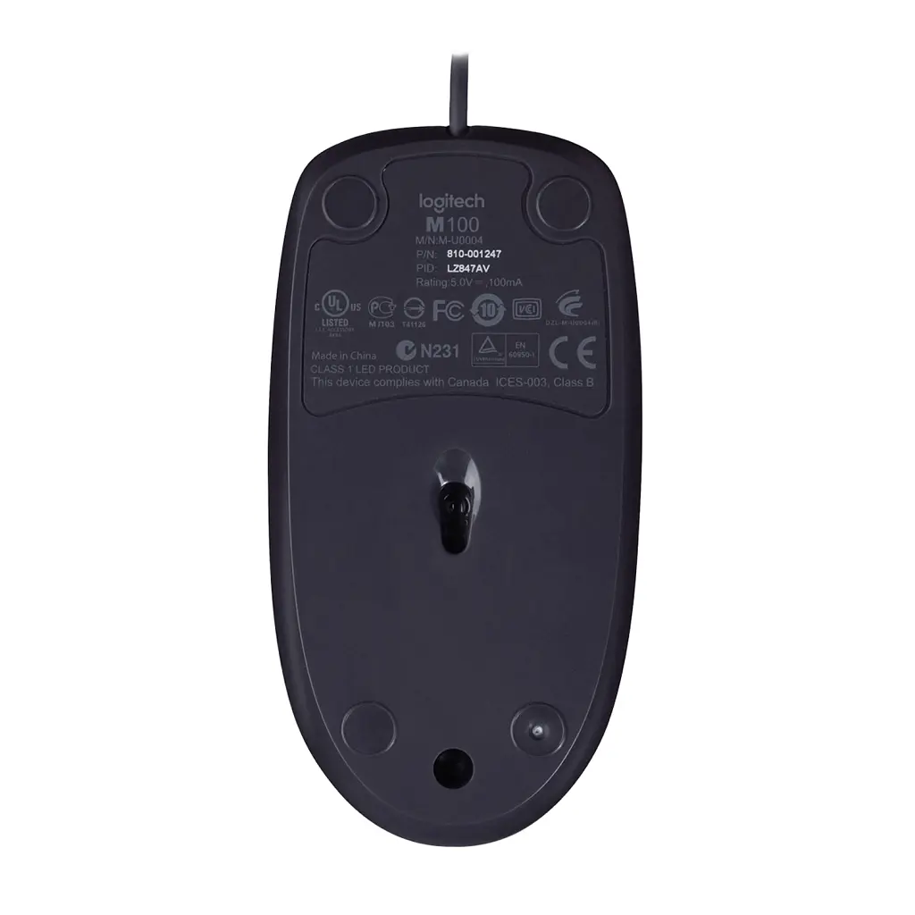 Миша Logitech B100 USB - фото 5