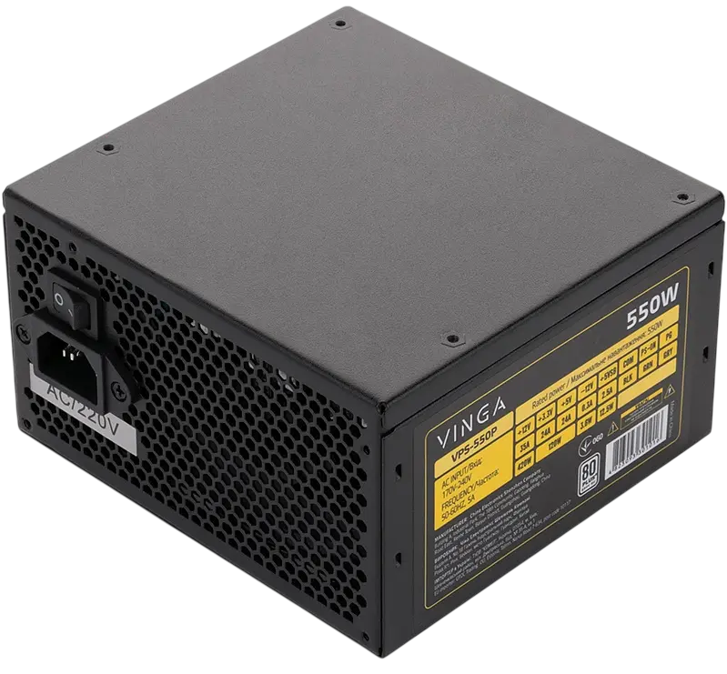 Блок живлення Vinga VPS Plus 550W 80+ (VPS-550P1)