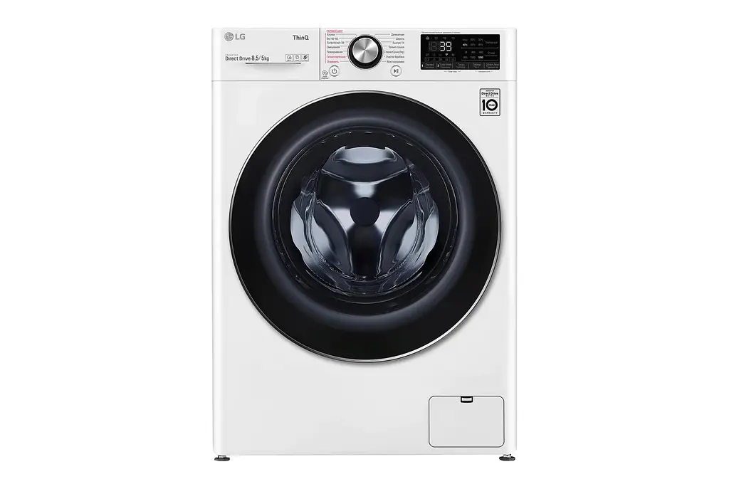Прально-сушильна машина LG F2V9GC9W, 8,5кг (5кг), 1200, A, Пар, глибина 47см, Дисплей, Інвертор, Білий (F2V9GC9W) - фото 3