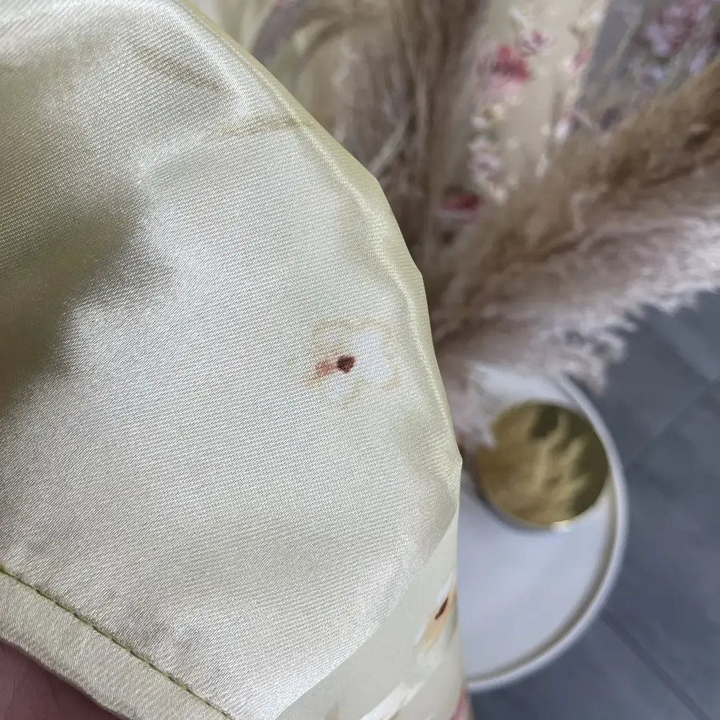Атласні штори з квітами оливкового кольору 150х270 з тюлистом батистовим 400х270 на тасьме ALBO pbe0052708 - фото 5