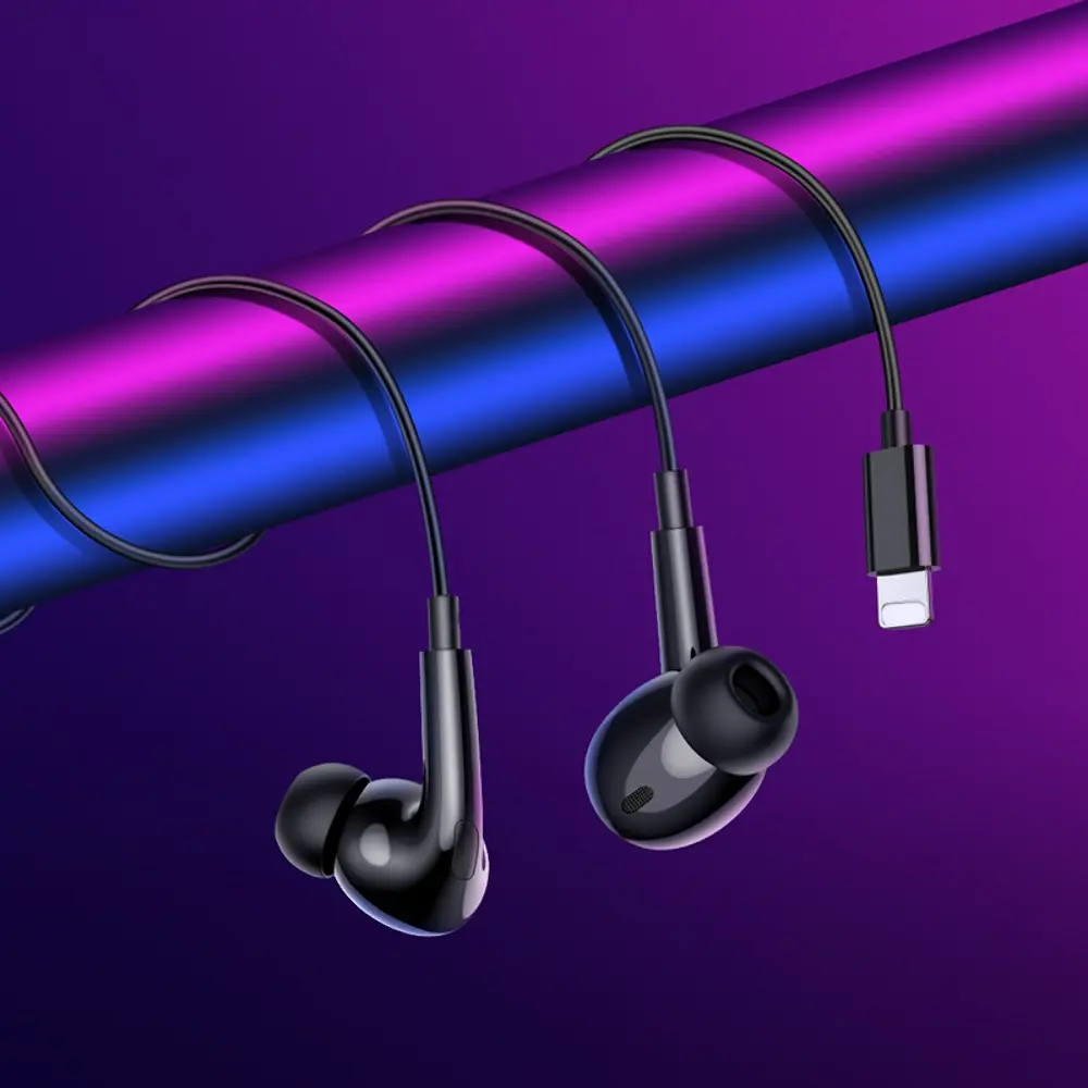 Наушники Hoco M111 Pro, проводные, вакуумные, с микрофоном, Lightning, 1.2m, черные - фото 5