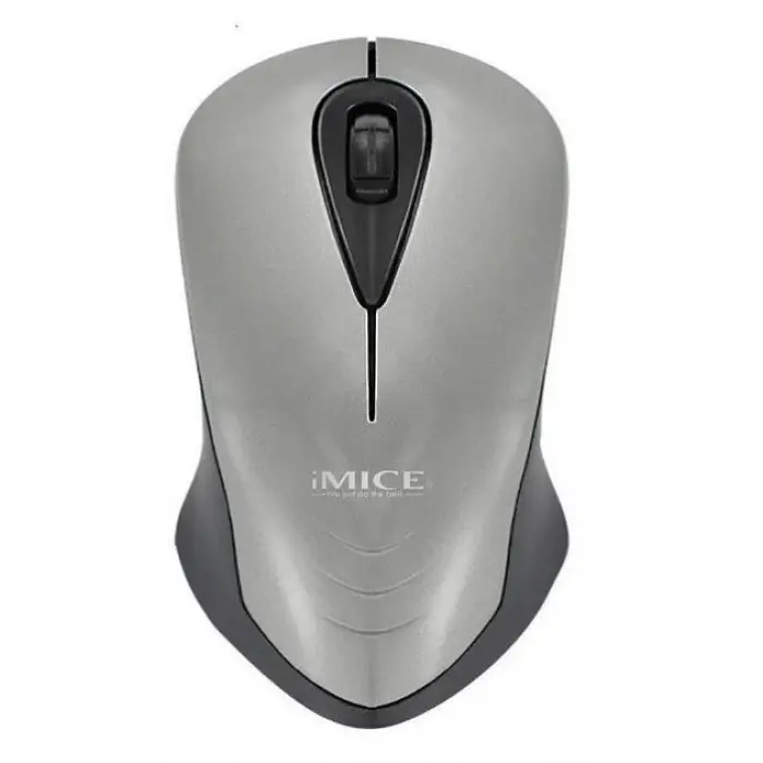 Мышь компьютерная беспроводная серая USB разрешение 1600 DPI iMICE E-2370 - фото 3