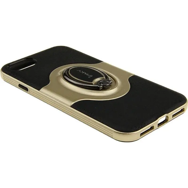 Чохол-накладка iPaky PC Bumper Soft case with 360 finger ring holder iPhone 7 Gold - фото 6