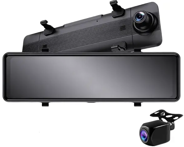 Дзеркало відеореєстратор DVR C109 10.26" 2k (2 камери) Wi-Fi Bluetooth AUX Android Auto CarPlay - фото 2