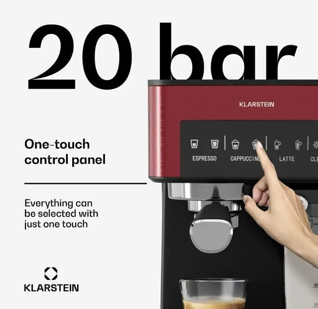 Кавомашина Klarstein Arabica Comfort 1350W 20 Bar (10041522) - фото 3