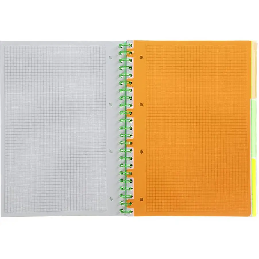 Зошит на пружині Buromax Neon А4 (210x297) 120 аркушів 3 PVC зелений (BM.24349911-04) - фото 5