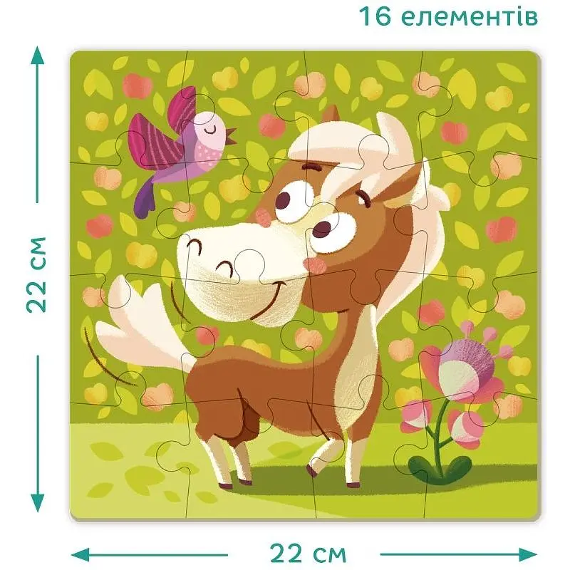 Пазл DoDo Лошадка, 16 элементов (300114) - фото 3