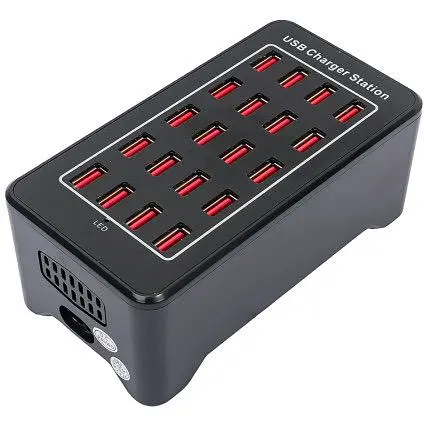 Зарядная станция ILEPO многопортовая на 20 USB портов 100 Вт / сетевое мультизарядное устройство (19013) - фото 3