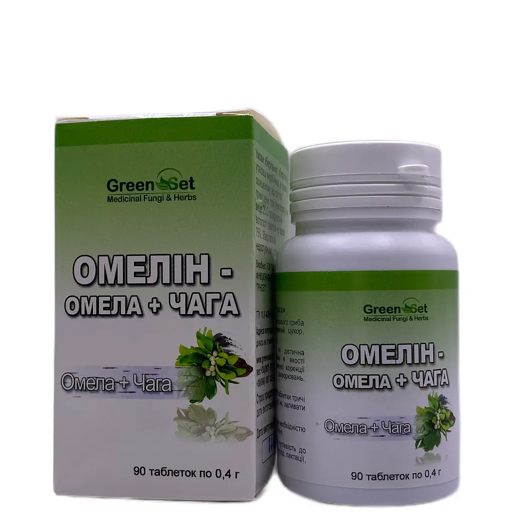 Дієтична добавка GreenSet Омелін омела з чагою 90 таблеток - фото 2