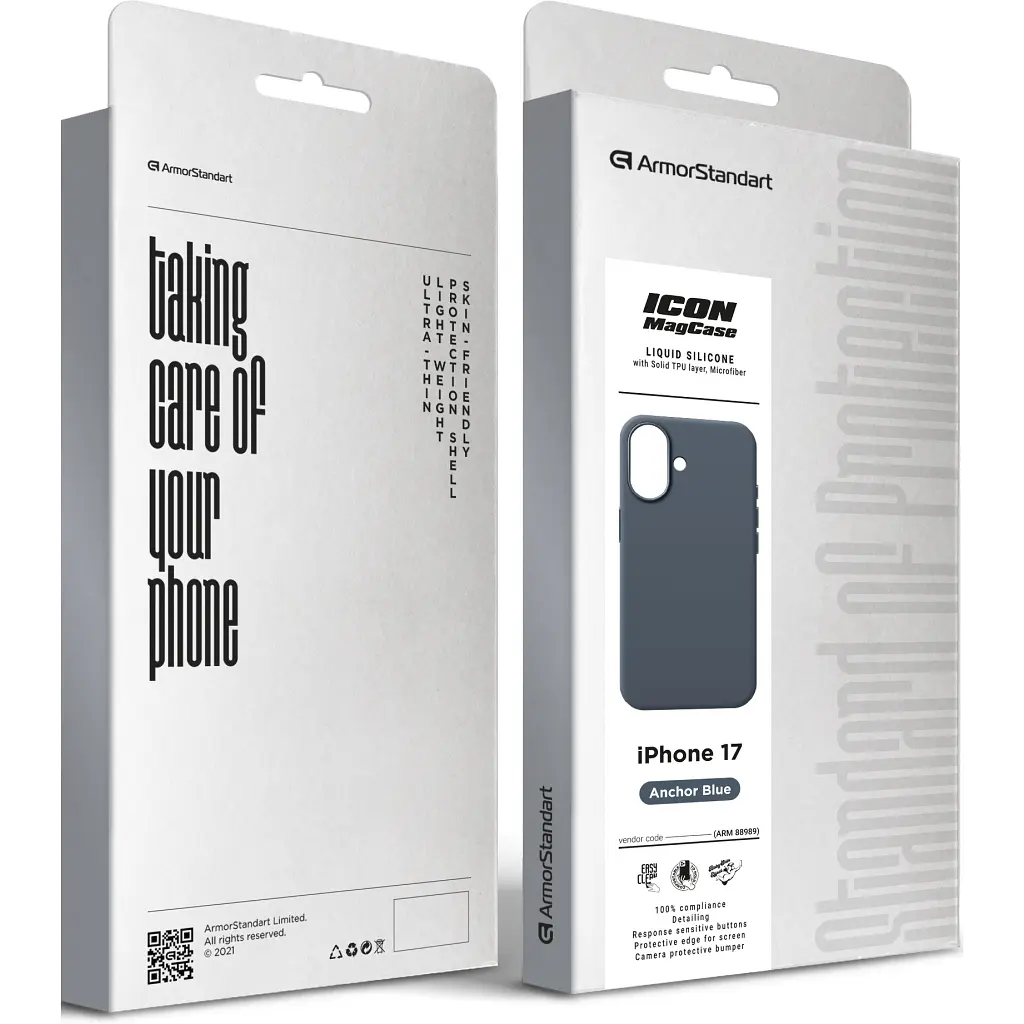 Чохол до мобільного телефона Armorstandart ICON2 MagCase Apple iPhone 17 Anchor Blue (ARM88989) - фото 2