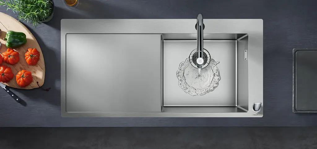 Змішувач Hansgrohe Metris Select 200 кухонний з витяжним виливом на 2 отвори Sbox 73804000 Хром - фото 5