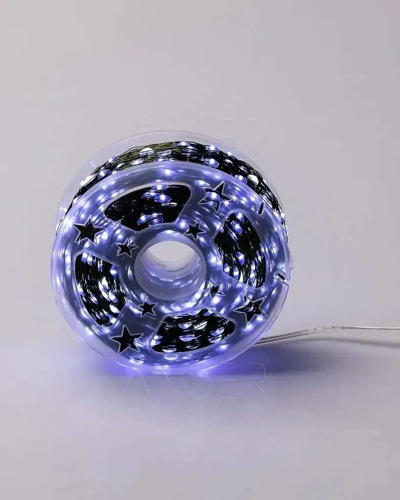 Світлодіодна USB гірлянда дріт Роса 200 LED 20 метрів • Гірлянда Крапля роси для декору будинку, офісу та вулиці - фото 4