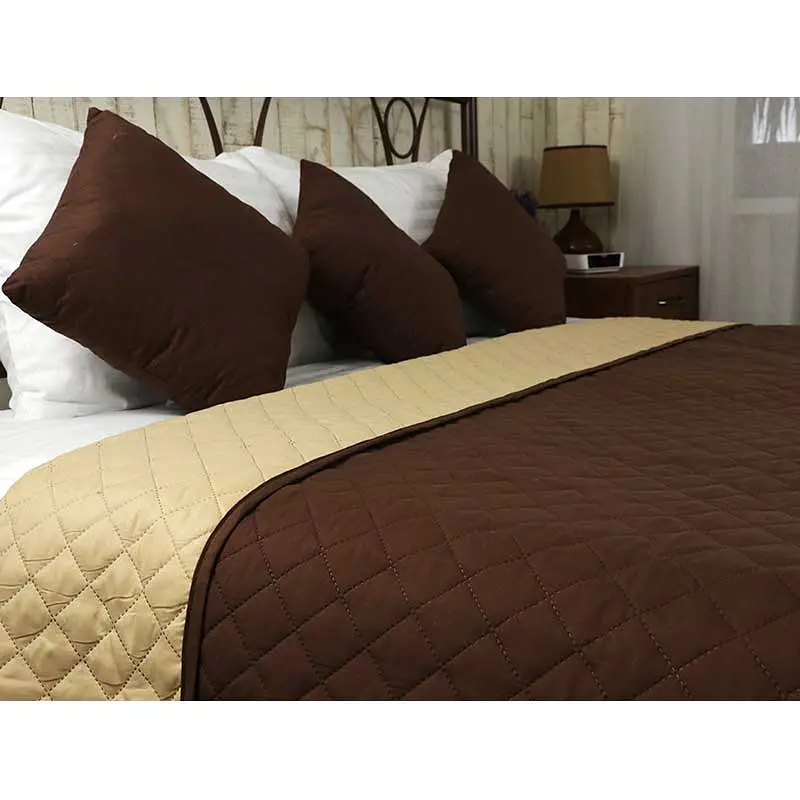 Покривало Руно Chocolate Ромб, з ультрозвуковою стібкою, 240х212 см, коричневий (329.52У_Chocolate ромб) - фото 2