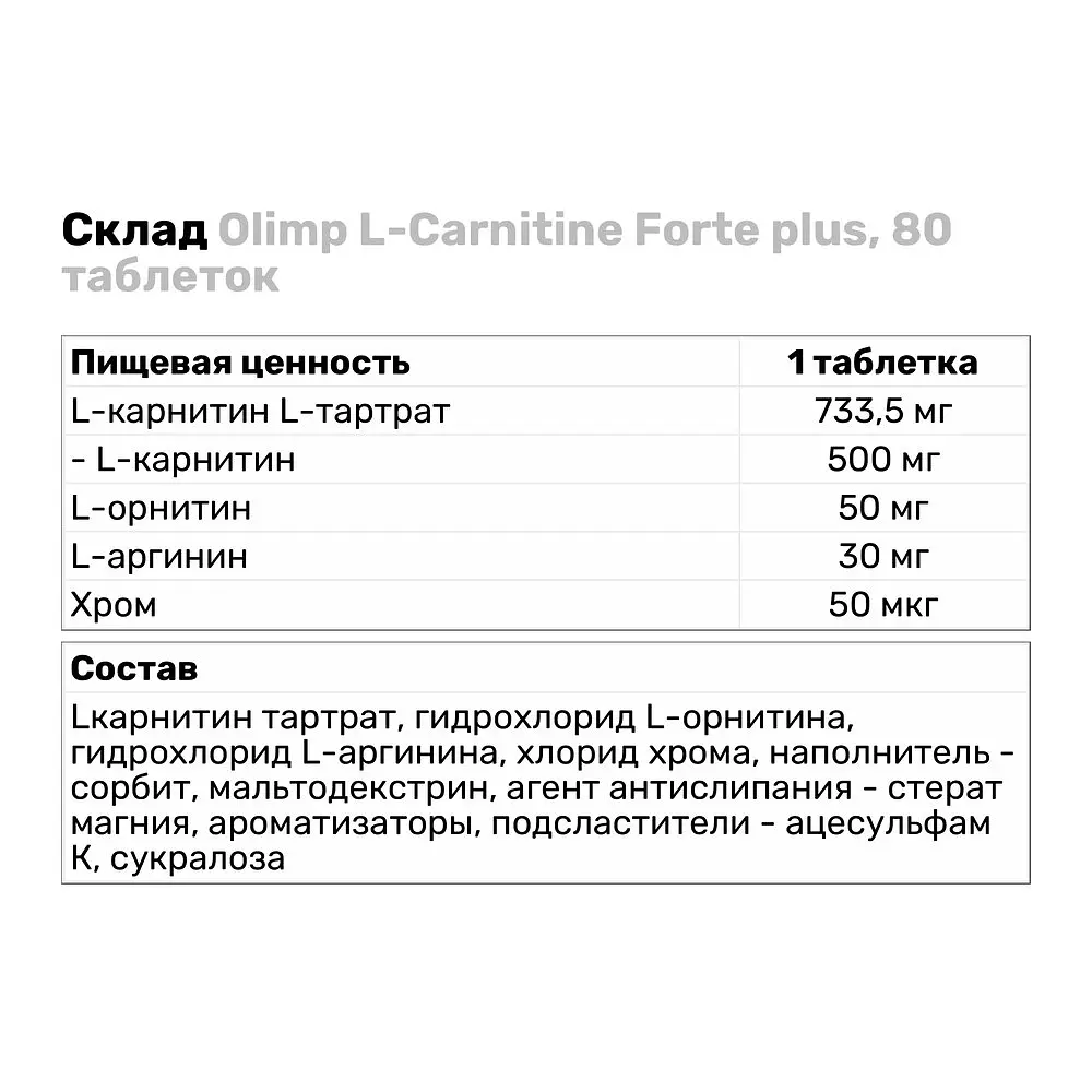 Жиросжигатель Olimp L-Carnitine Forte plus, 80 таблеток - фото 3