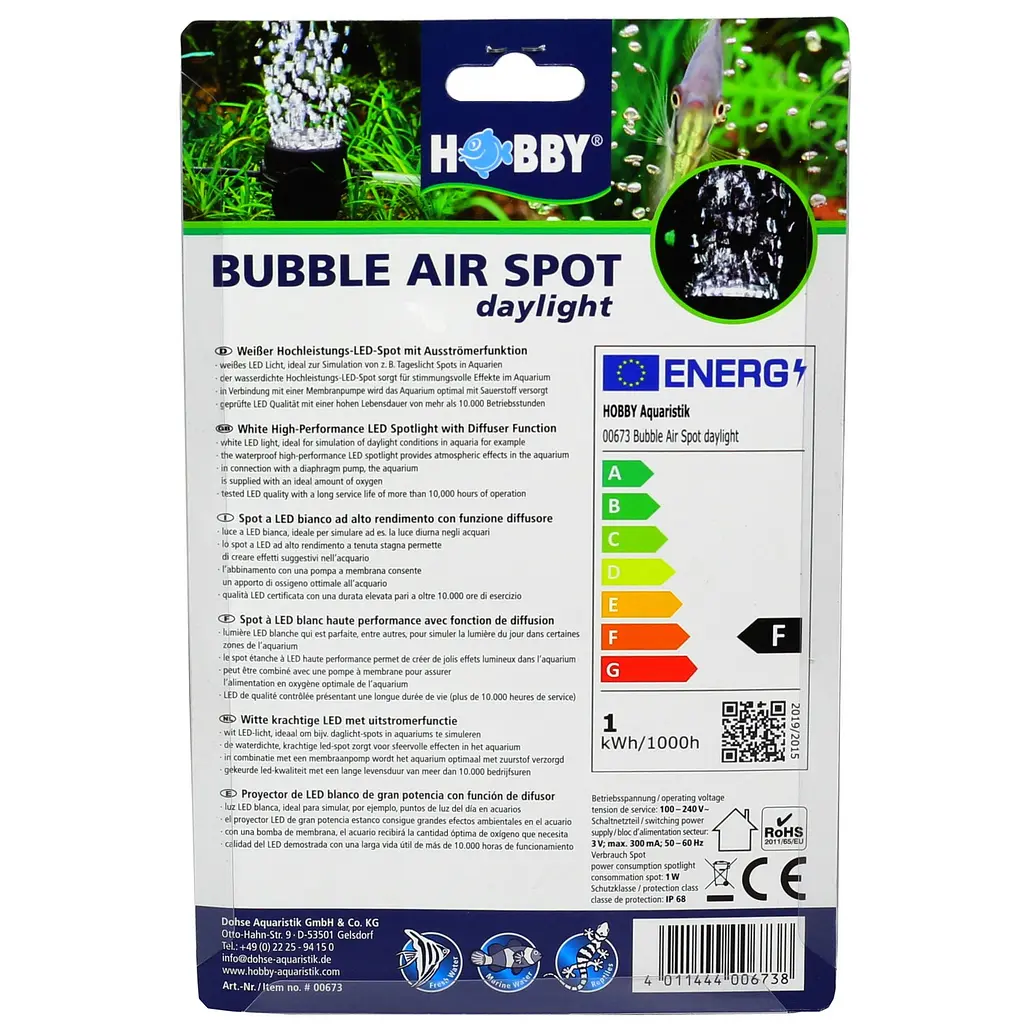 Розпилювач з LED освітленням Hobby Bubble Air Spot daylight (00673) - фото 11