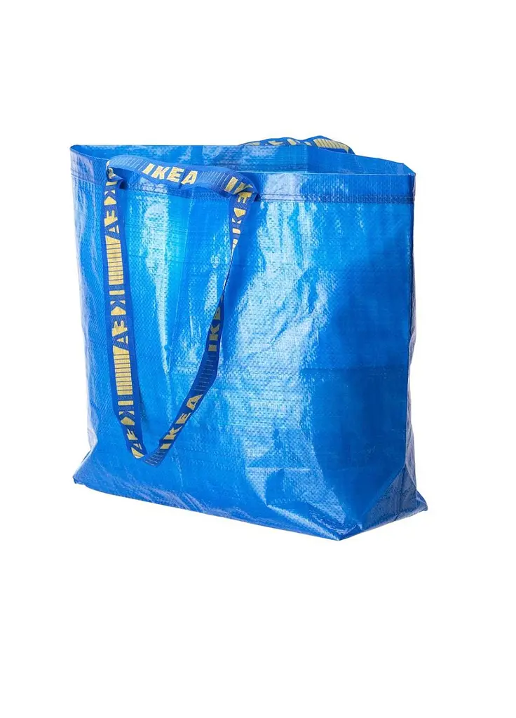 Сумка-шопер для покупок IKEA багаторазова синя, 36 л, 45×18×45 см - фото 2