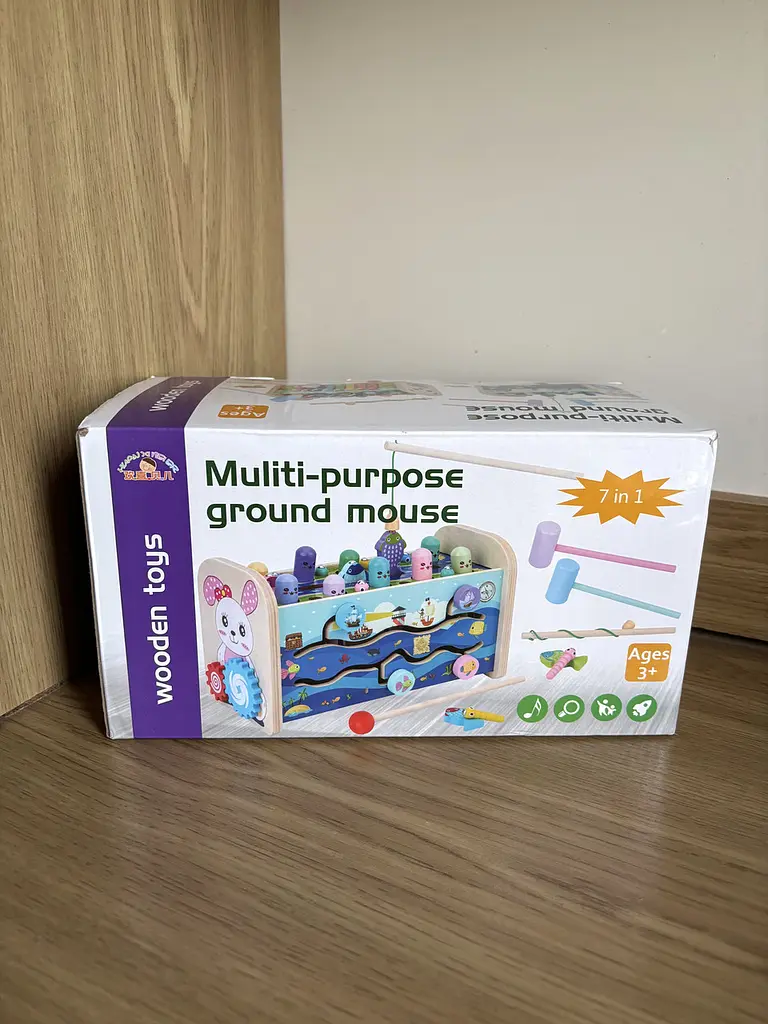 Дерев’яна розвиваюча іграшка Montessori 7-в-1 для дітей Музичний центр Монтессорі із ксилофоном (SKU-076) - фото 11