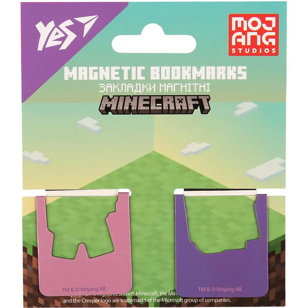 Закладки магнітні Yes Minecraft.Spring висікання 2 шт. (708446) - фото 2
