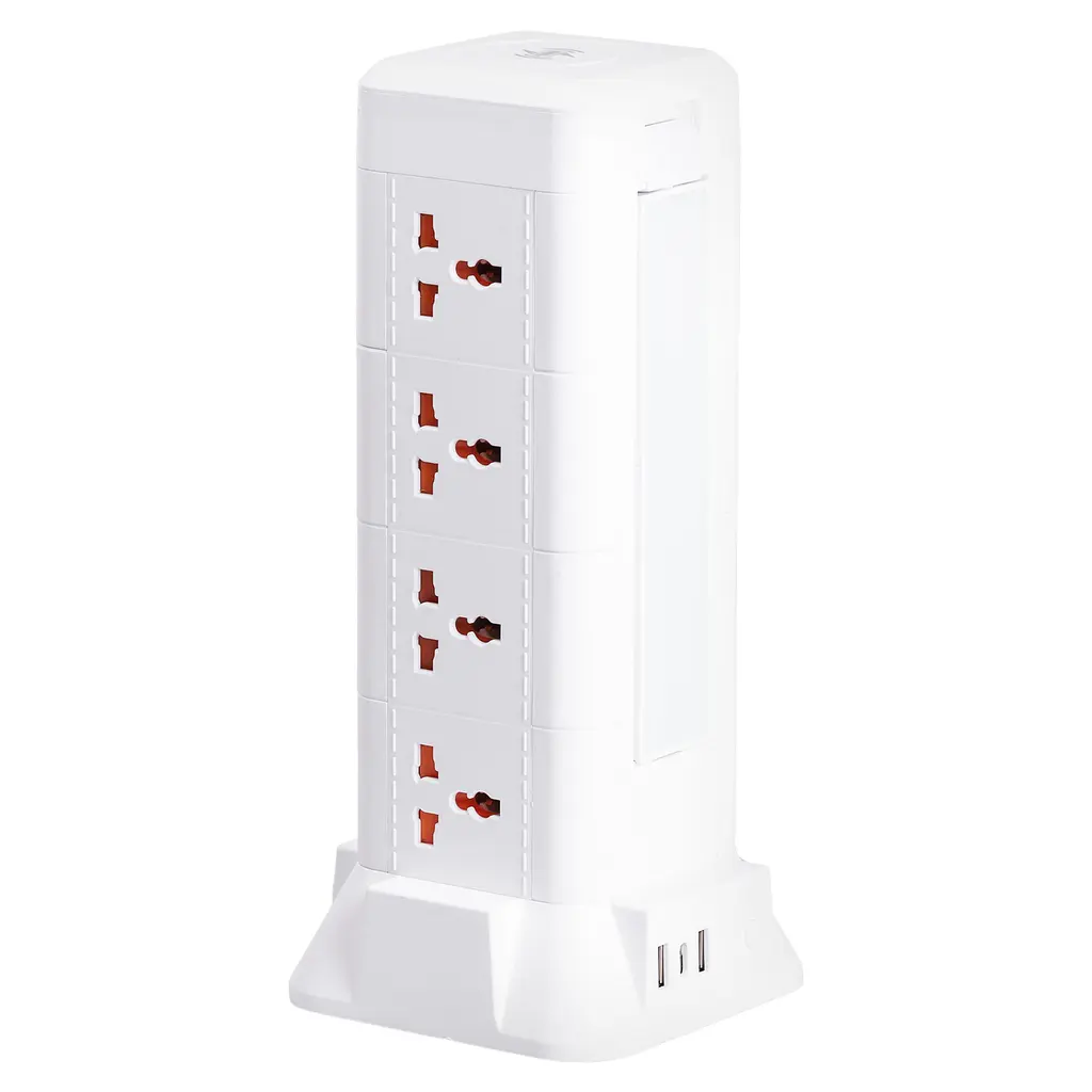 Мережевий фільтр-подовжувач TOWER 12 розеток LED-лампа 3USB + 1PD 2,8 метра Yiwu HP-5-9MF - фото 7