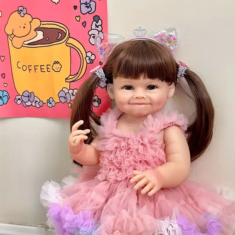 Реалістична Кукла Реборн 55 см повністю силіконова Doll Reborn Baby К0100612 - фото 6