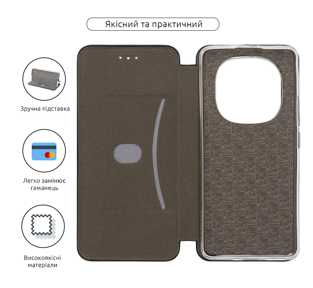 Чехол-книжка для Xiaomi Redmi Note 14 Pro 5G Poco X7 5G, G-Case, черный, кожаный чехол-книжка из экокожи (PU) и TPU, с магнитом, с подставкой и вместительным кардхолдером, противоударный, защита всего корпуса, ArmorStandart (ARM79790) - фото 3