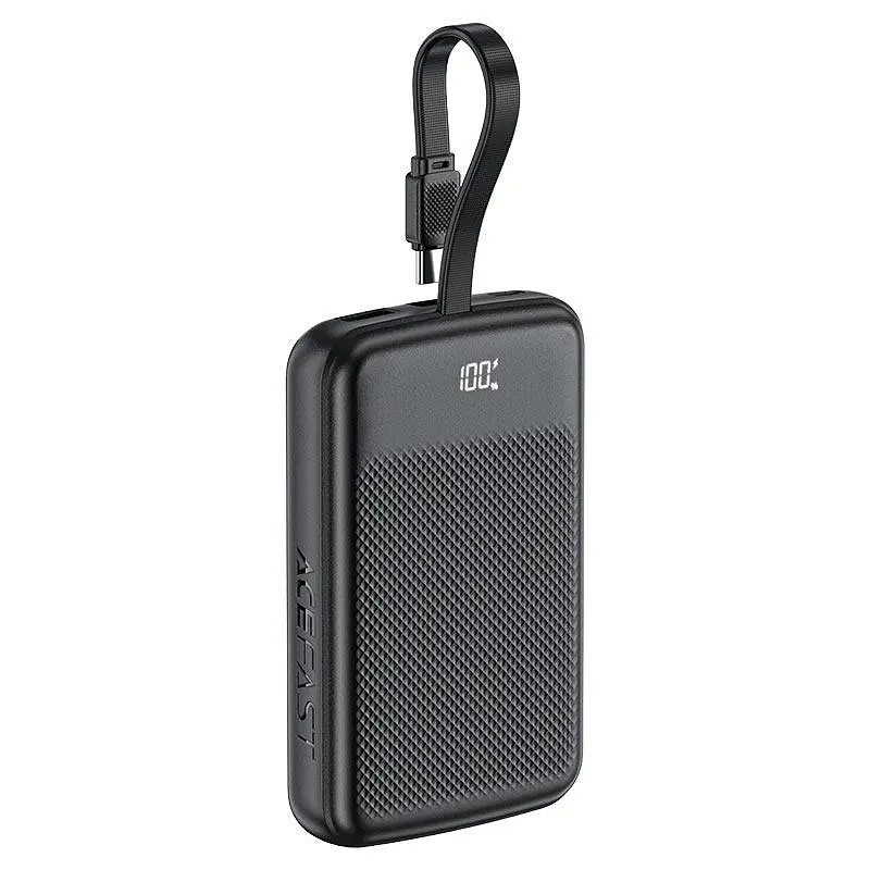 Зовнішній аккумулятор ACEFAST M13 PD22.5W power bank with cable 10000mAh чорний