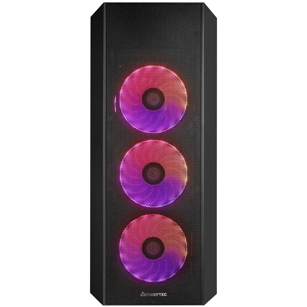 Корпус Chieftec SCORPION 4 GL-04B-UC-OP 4x120mm A-RGB, USB-C, ATX, без Блок живлення, Чорний - фото 8