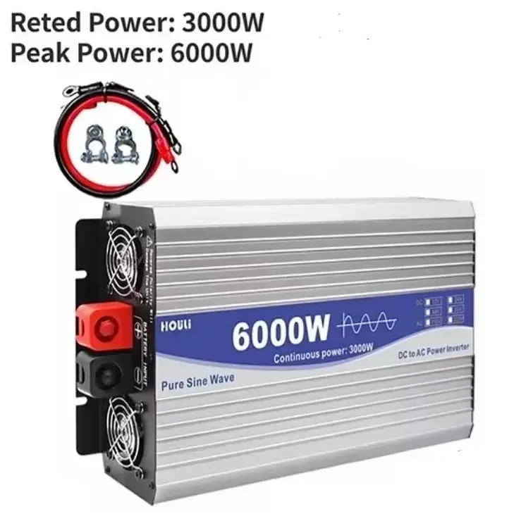 Инвертор преобразователь напряжения Changi CJ-6000Q 6000W 12V 24V 48V DC-AC 220V чистый синус - фото 4