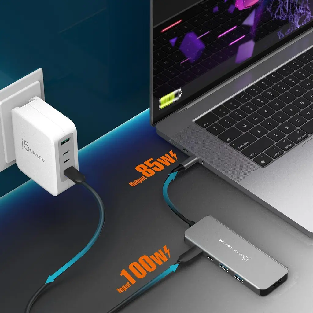 USB-Хаб j5create JCH453-N, USB Type-C 5-в-1 (JCH453-N) - фото 10