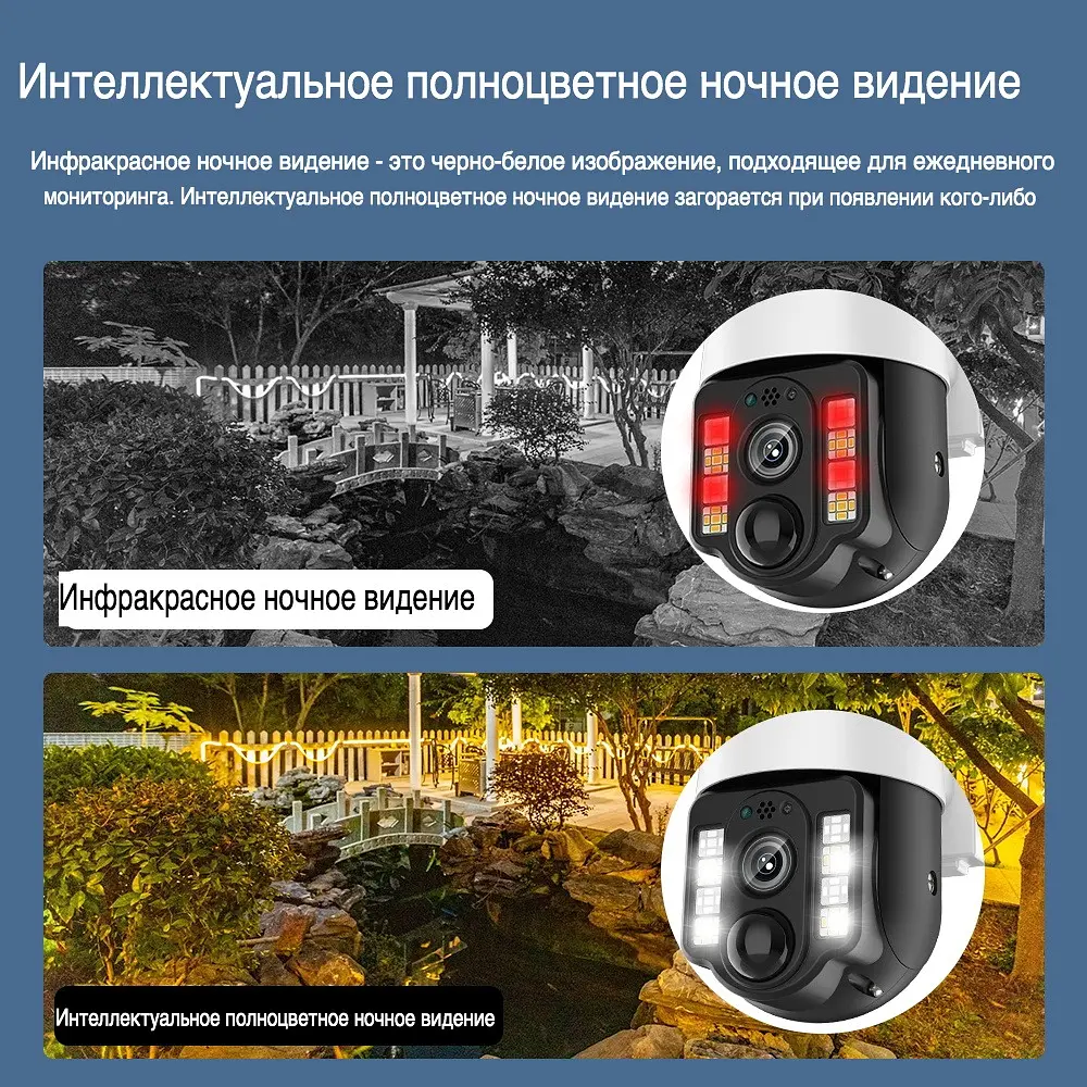 IP камера відеоспостереження автономна 4G із сонячною панеллю вулична Wi-Fi 4Мп слот Sim карти з обертанням та датчиком руху нічна зйомка двостороннє аудіо UKC Smart VC3-4G - фото 4